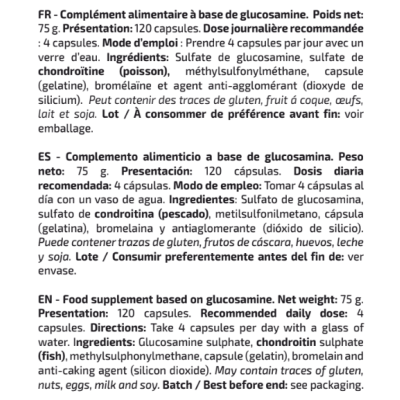 Glucosamina - Glucosamina en cápsulas