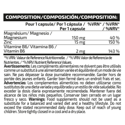 ZMA - Zinc Magnesio y Vitamina B6 | IO.Genix Nutrition