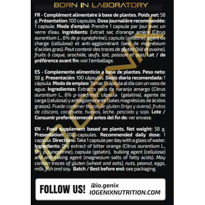 Sinefrina - Pure Synephrine | iO.GENIX Nutrition