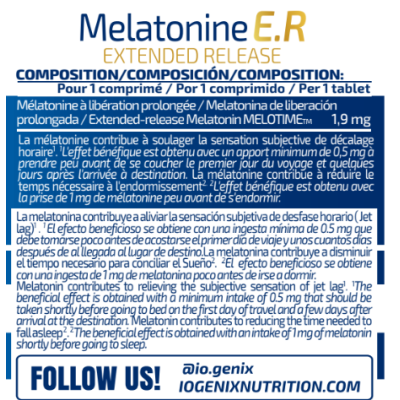 Melatonine E.R - Melatonina| iO.GENIX Nutrition